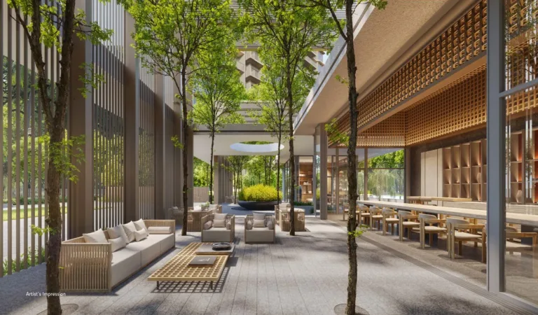 SORA Condo moon gate atrium